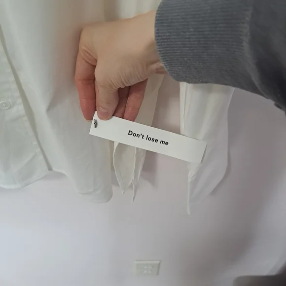 Reformation Laura Harrier Collins Shirt Bright White 6 NWT - Picture 8 of 9